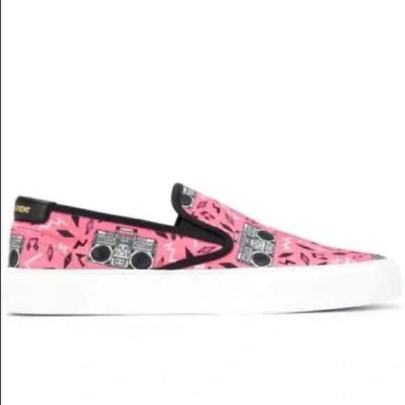 Saint Laurent Venus Printed Sneakers - Picture 2 of 9